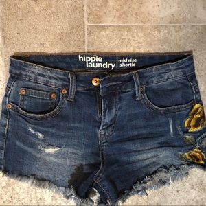 Hippie laundry jean shorts